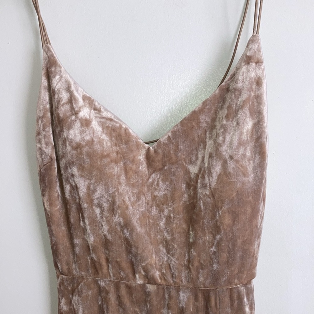 Long champagne colored dress